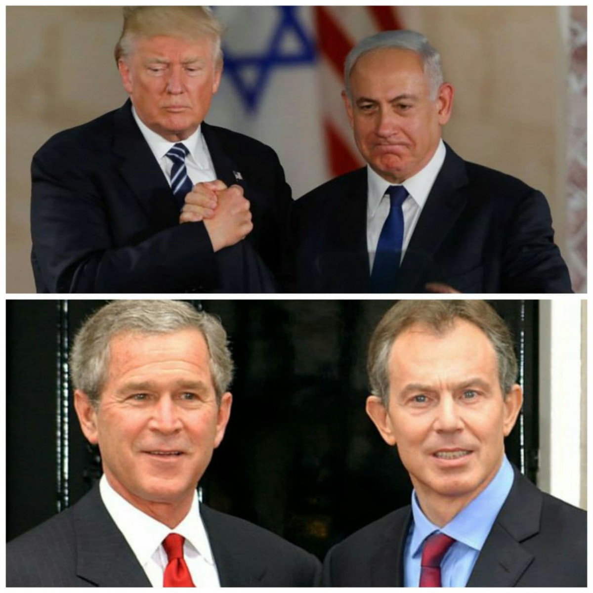 ثنائي الحرب بوش وبلير وثنائي الشر ترامب ونتنياهو