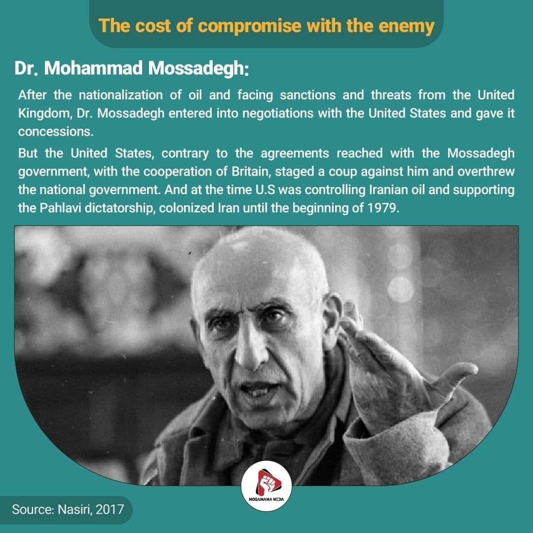 The cost of compromise with the enemy Dr. Mohammad Mossadegh