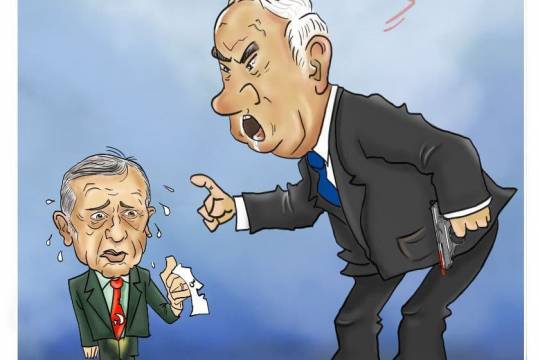 کاریکاتور:‏سناریوی جدید تفرقه افکنی رژيم صهيونيستي ؛ اینبار از زبان اردوغان