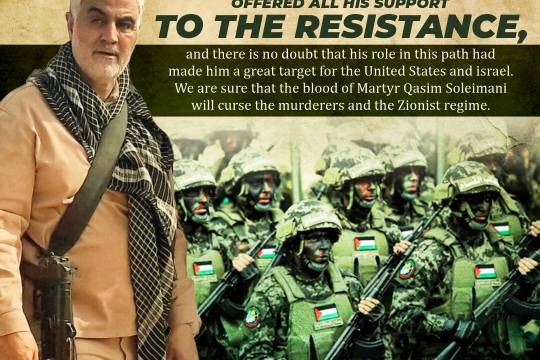 Collection Poster of Qassem Soleimani and the fight against Zionism