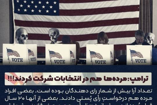 پوستر: مشارکت مرده ها در انتخابات آمریکا