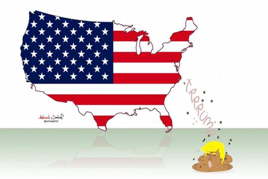 كاريكاتير / ولايات المتحدة والترامب