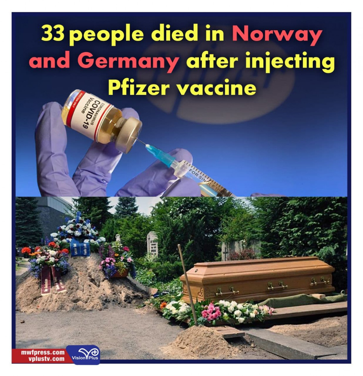 33 people died in Norway and Germany after injecting Pfizer vaccine