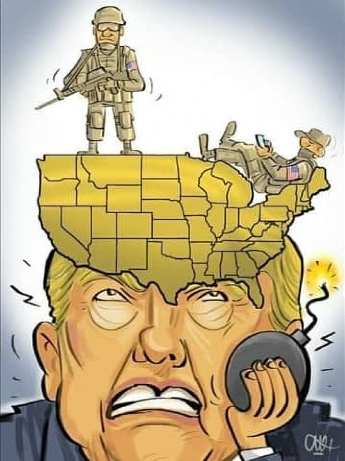 كاريكاتير/ أمريكا هو البلد الأكثر أماناً