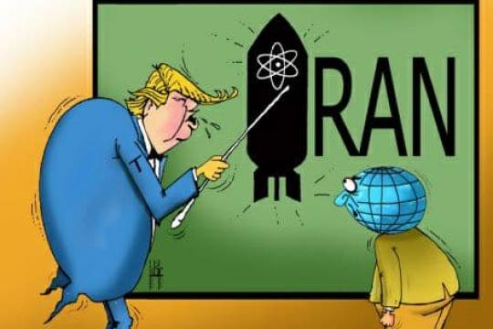 كاريكاتير /  ترامب و الاتفاق النووي مع إيران
