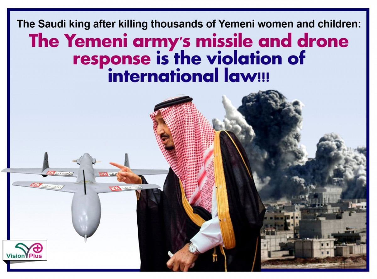 The Saudi king after killing thousands of Yemeni women and children