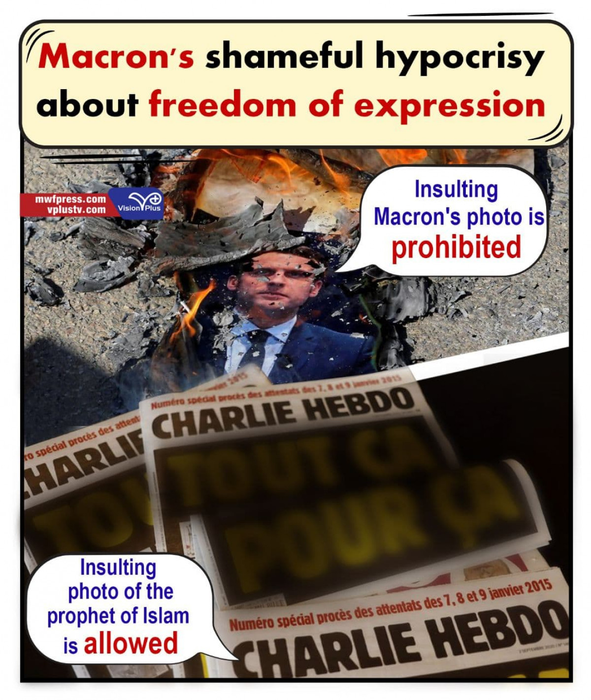 Macron's shameful hypocrisy about freedom of expression
