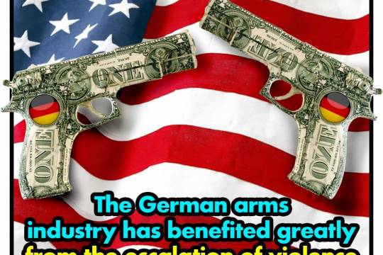 The German arms industry has benefited greatly from the escalation of violence in the country