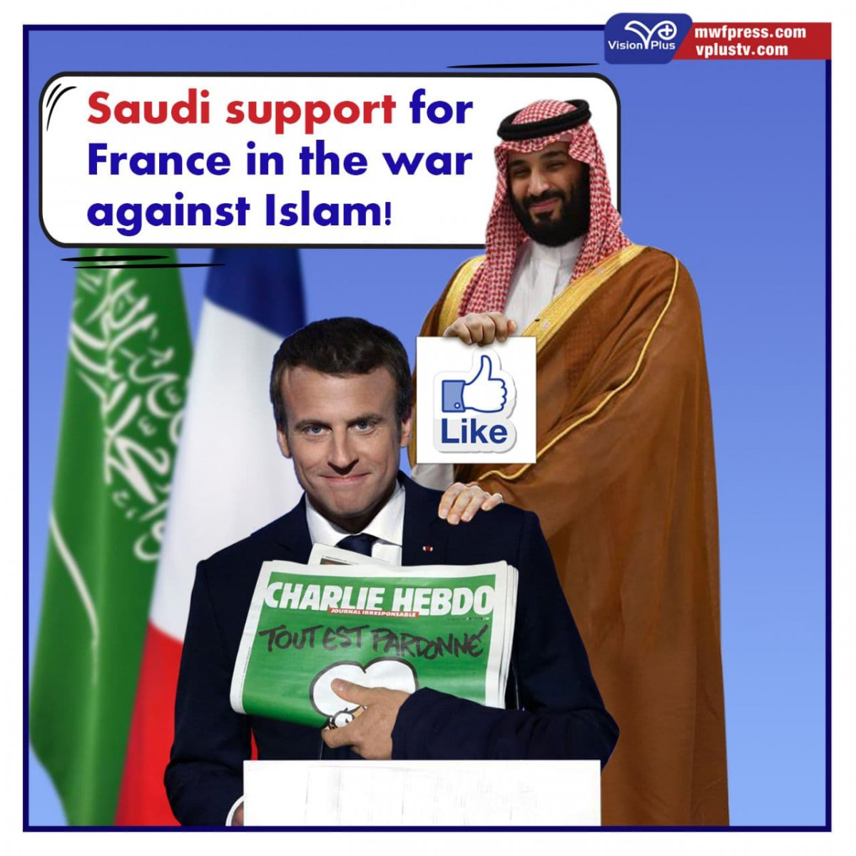 Saudi support for France in the war against Islam