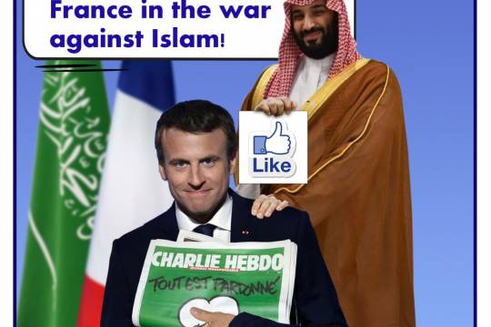 Saudi support for France in the war against Islam