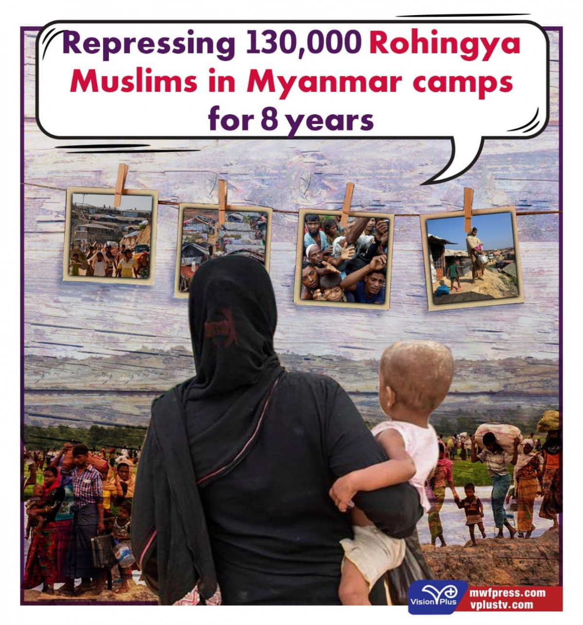 Repressing 130,000 Rohingya Muslims in Myanmar camps for 8 years