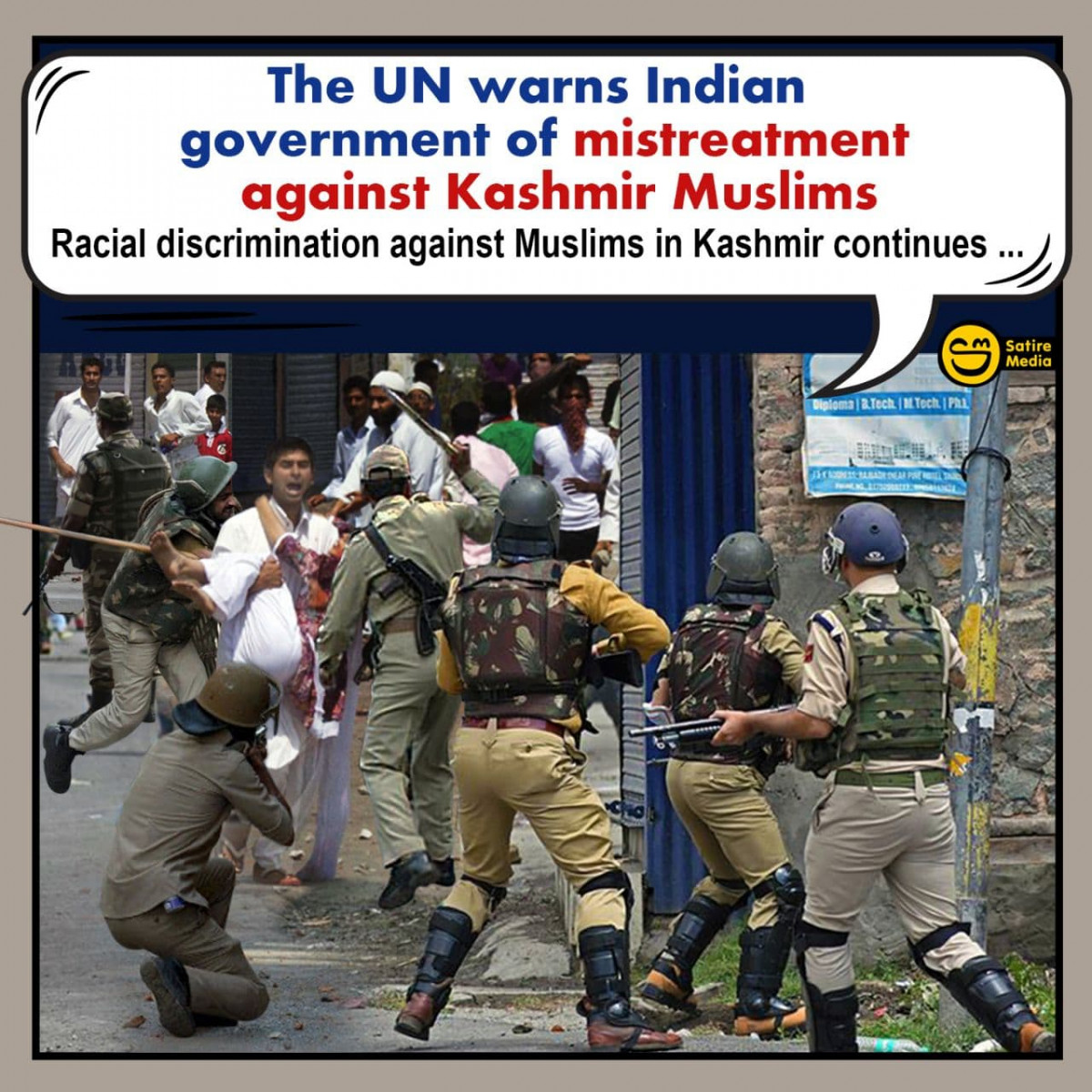 The UN warns Indian government of mistreatment against Kashmir Muslims