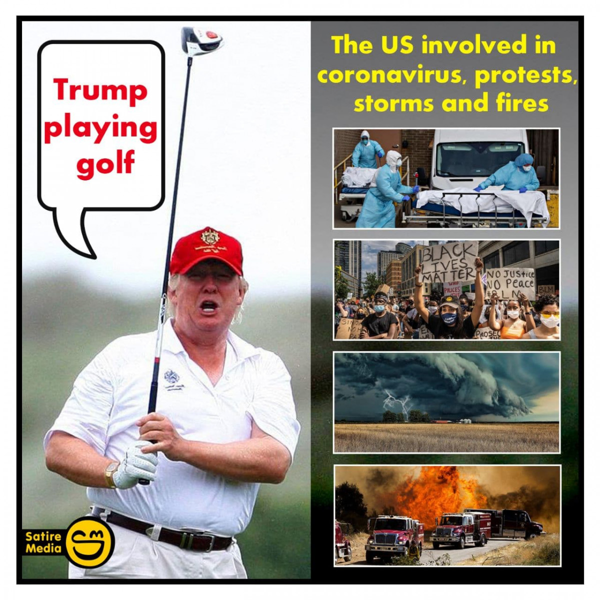 Trump playing golf
