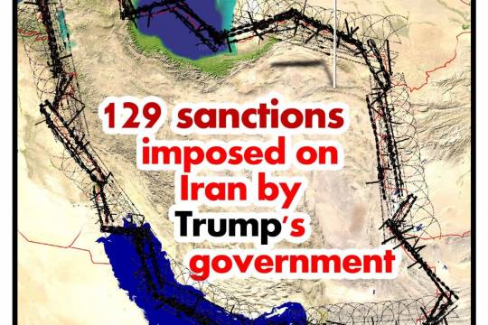 129 sanctions imposed on Iran by Trump's government