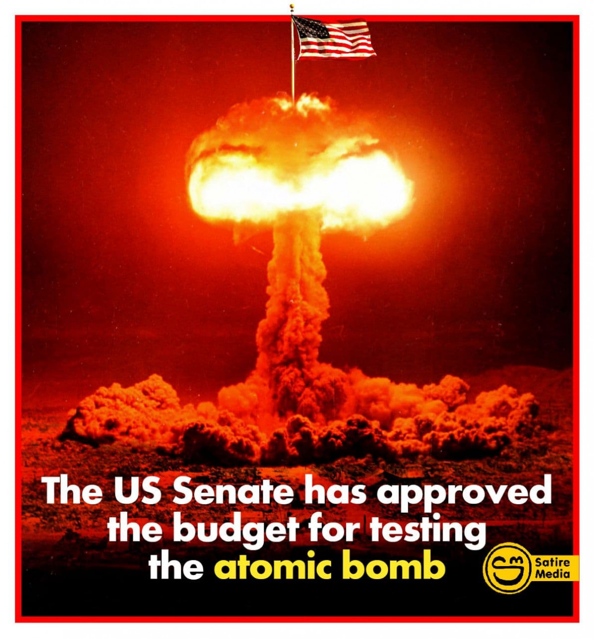 The US Senate has approved the budget for testing the atomic bomb