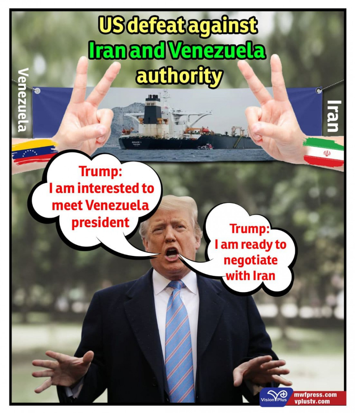 US defeat against Iran and Venezuela authority
