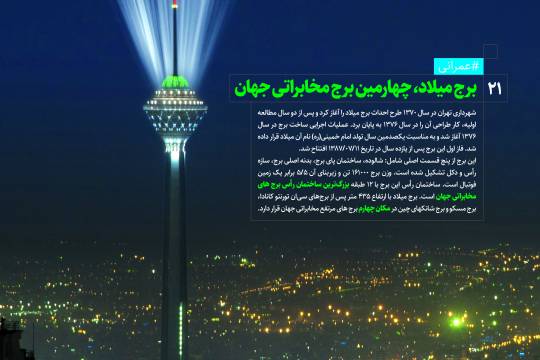 پوستر : دستاوردهای انقلاب اسلامی  برج میلادچهارمین برج مخابراتی جهان