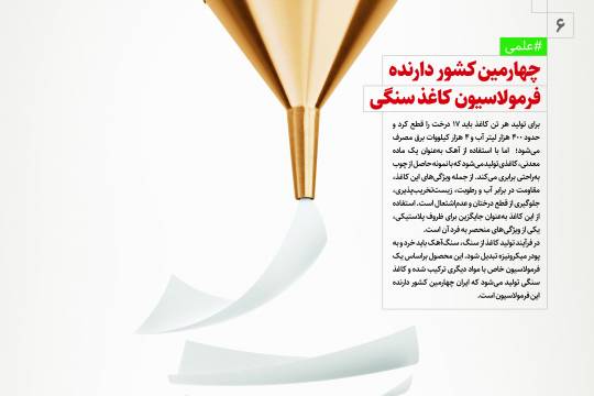 پوستر: دستاوردهای انقلاب اسلامی چهارمین کشور دارنده فرمو لاسیون کاغذ سنگی