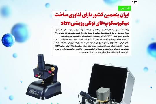 پوستر: دستاورد ها ی انقلاب اسلامی  پنجمین کشوردارای فناوری ساخت میکروسکوپ های تونلی رویشی stm