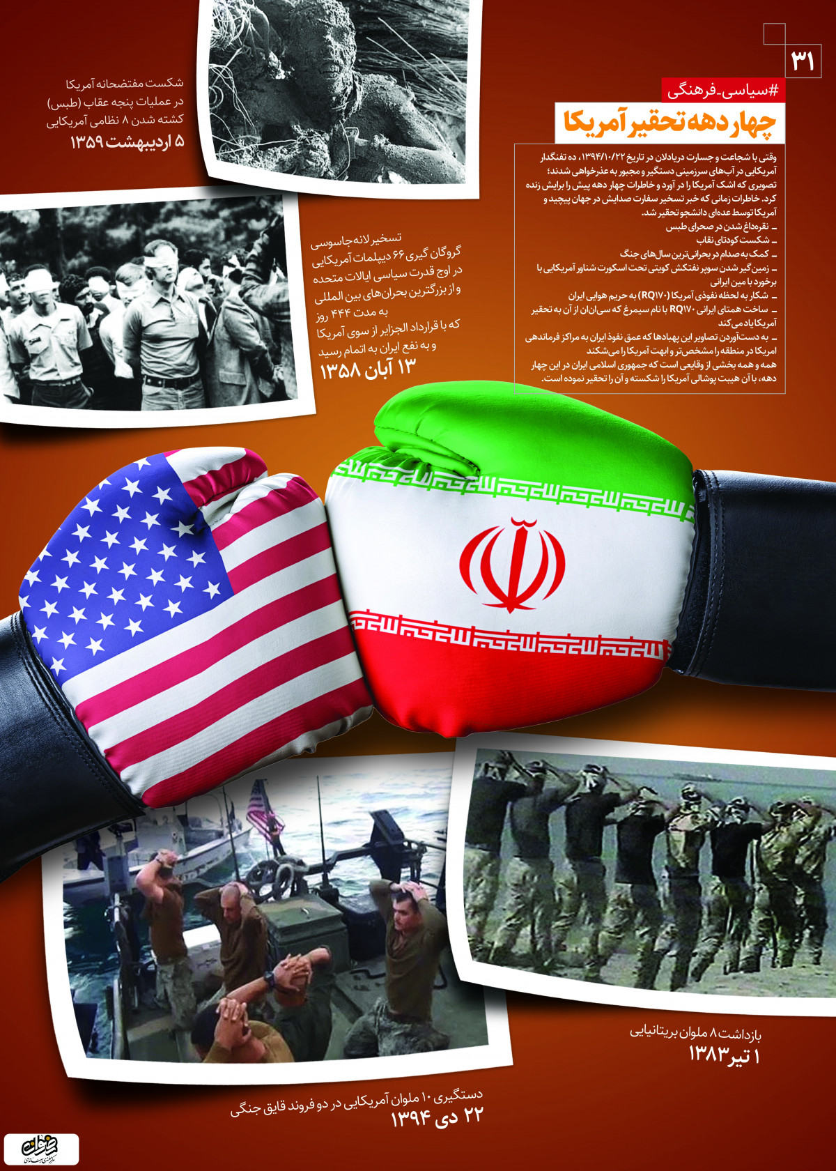 پوستردستاوردهای انقلاب اسلامی چهارده تحقیر آمریکا