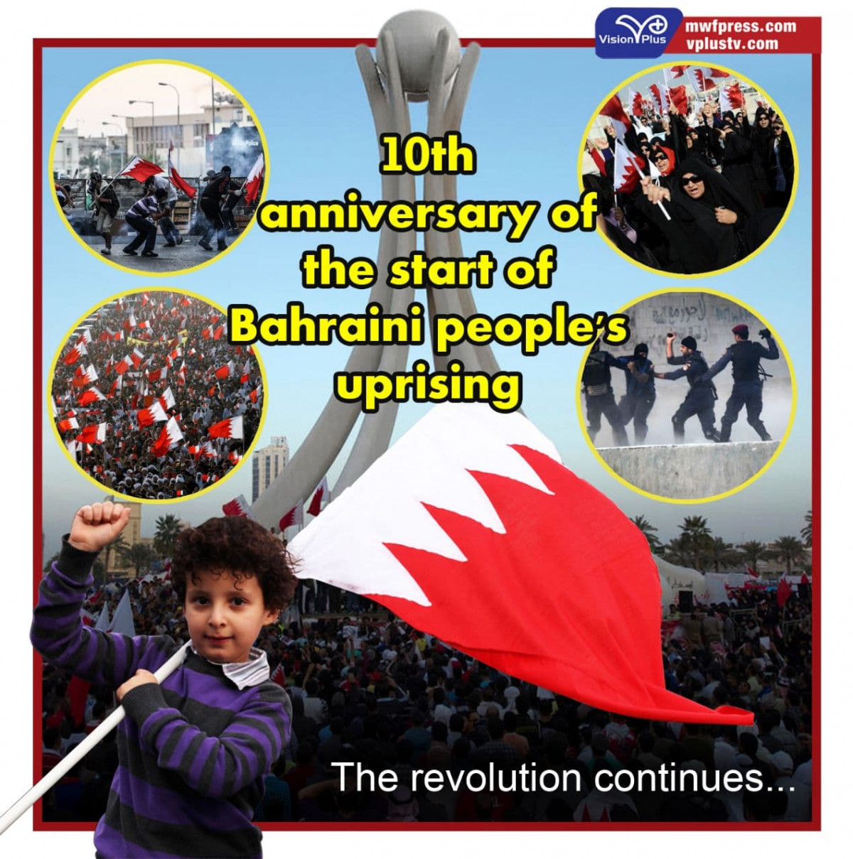 10th anniversary of the start of Bahraini people's uprising