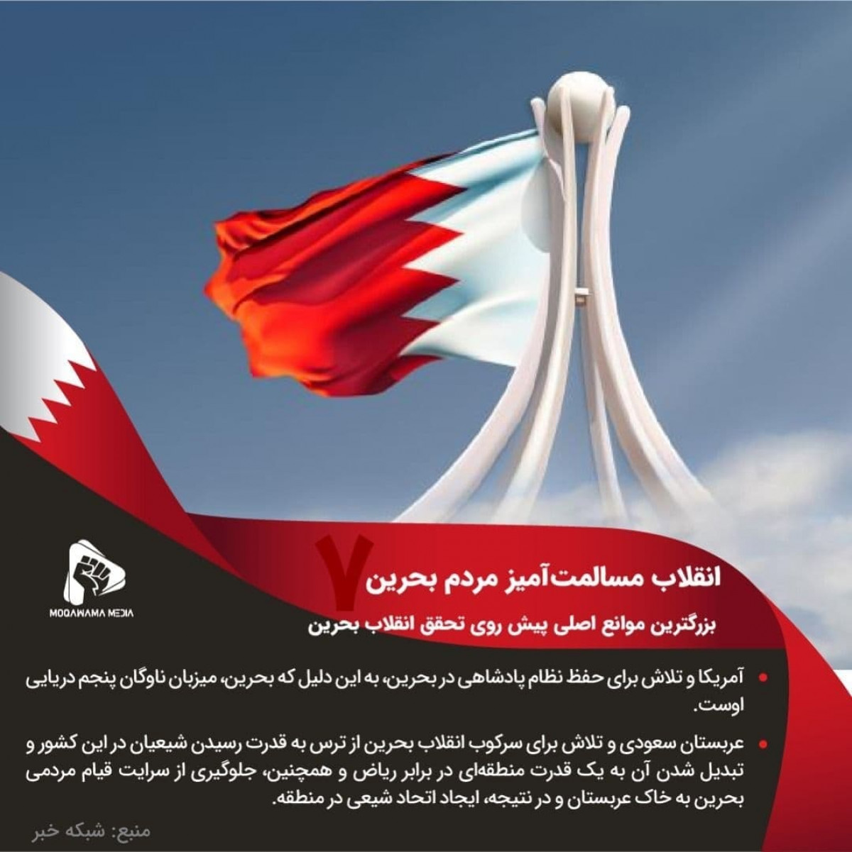 پوستر : انقلاب مسالمت آمیزمردم بحرین