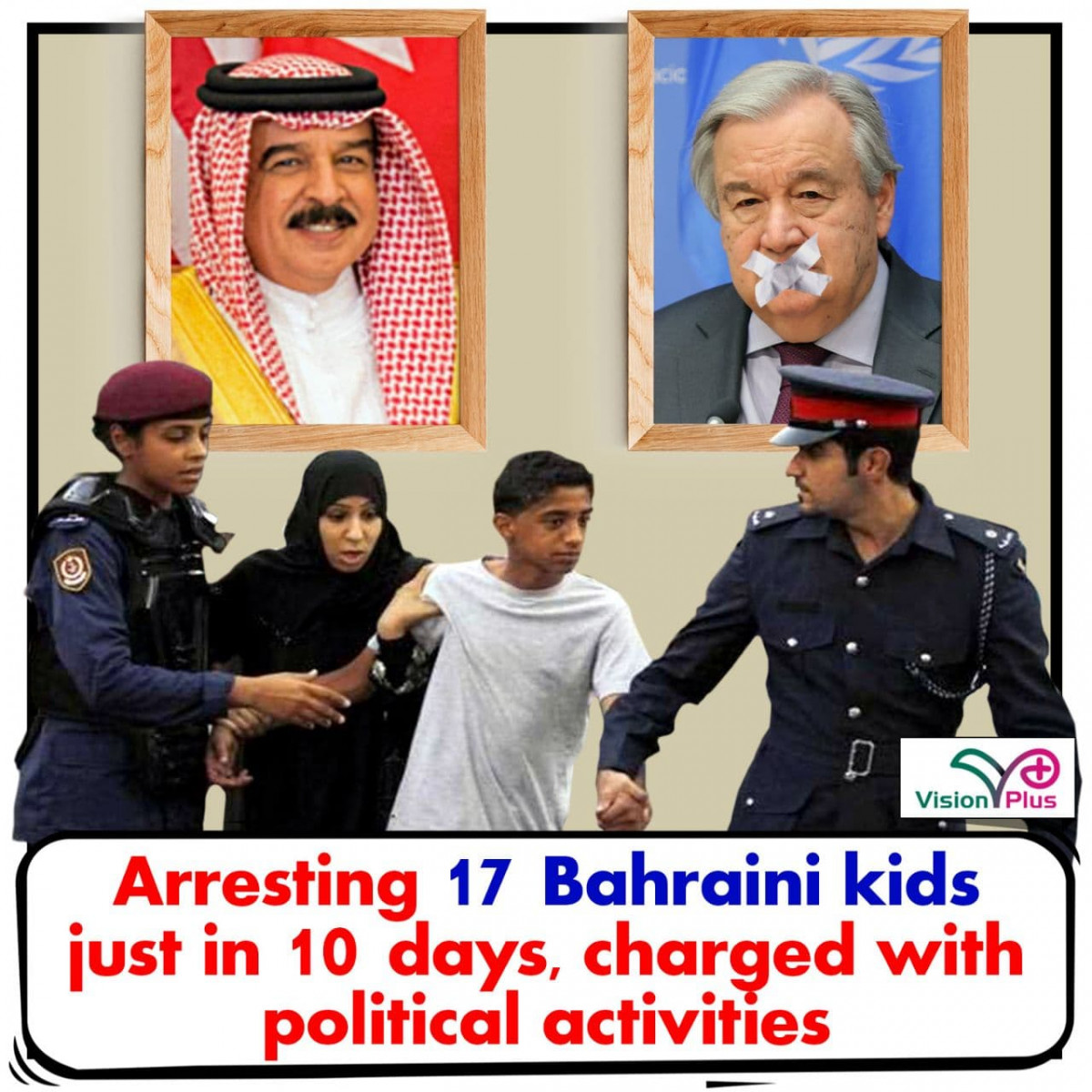 Arresting 17 Bahraini kids just in 10 days, charged with political activities
