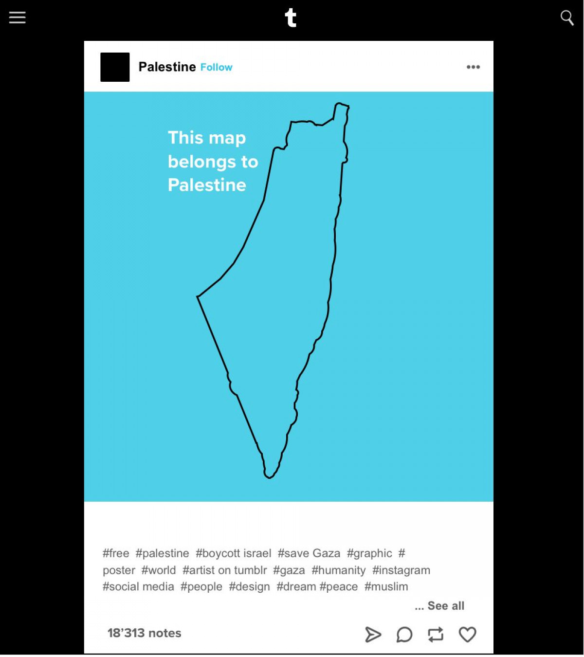 This map belongs to palestine