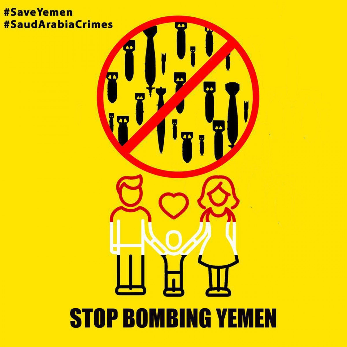 stop bombing yemeni children poster