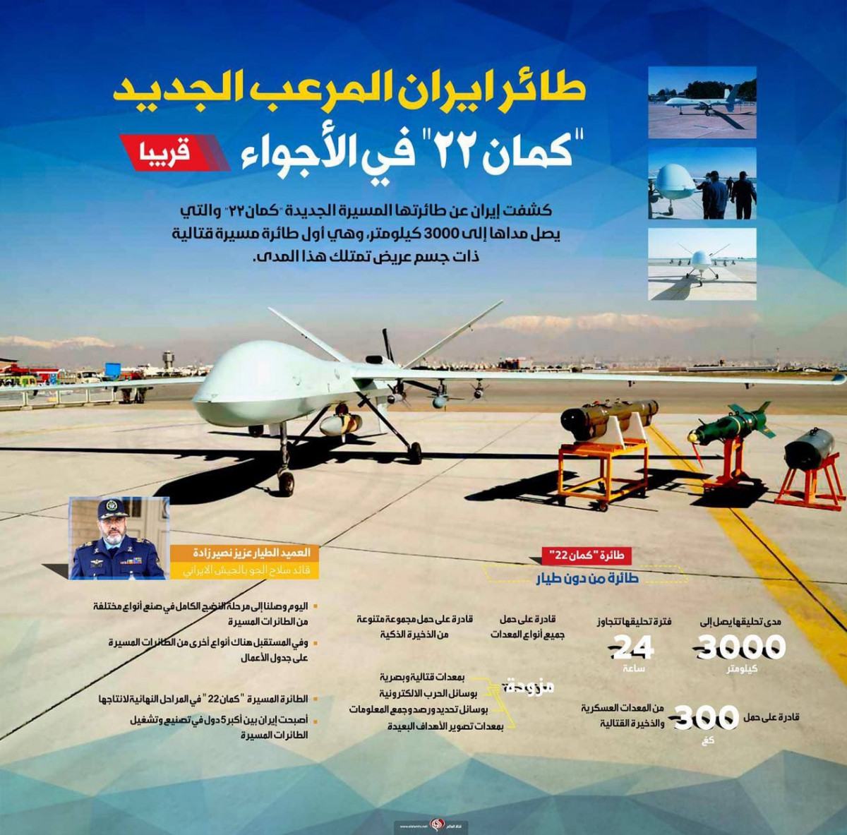 مواصفات طائرة (كمان 22) الإيرانية