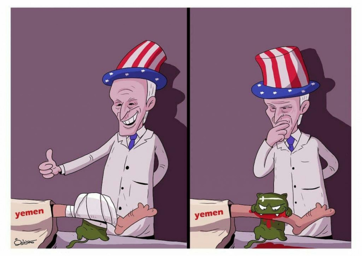 كاريكاتير / خلاصة ما توصل إلية المبعوث الأمريكي إلى اليمن