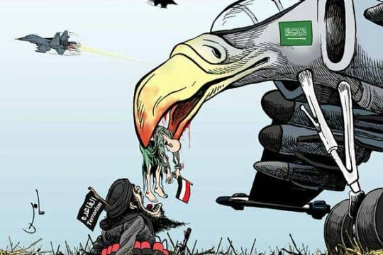 كاريكاتير / أهداف طيران آل سعود في اليمن