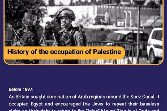 History of the occupation of Palestine Before 1897