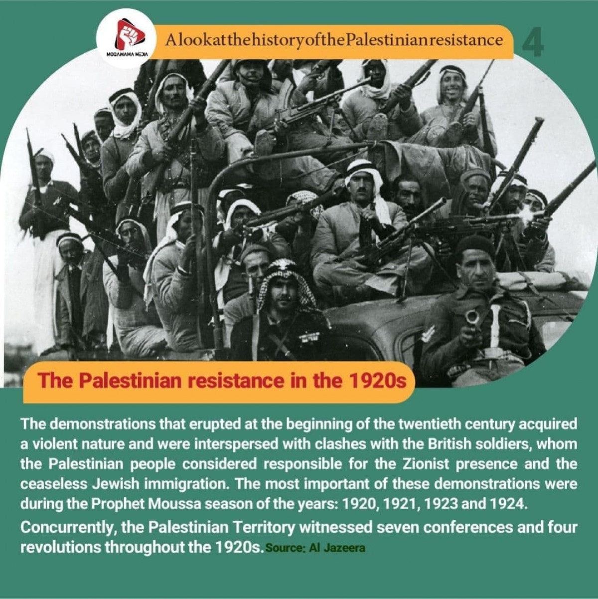 The Palestinian resistance in the 1920s