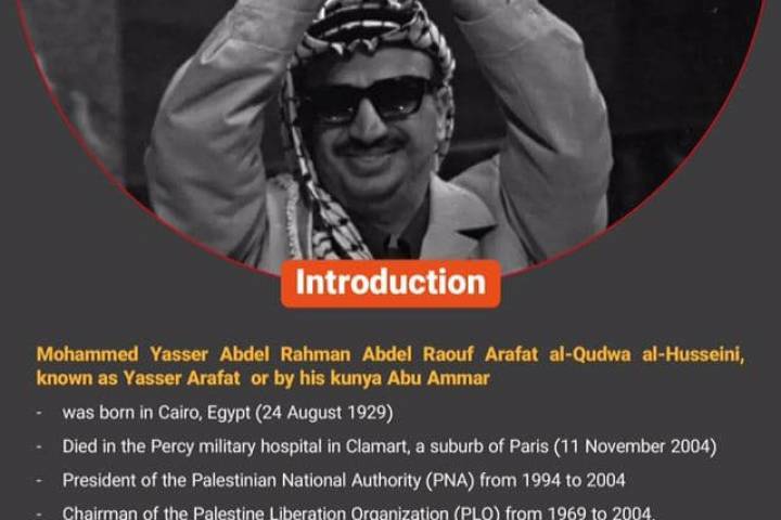Collection of posters: Summary of political history of Yasser Arafat