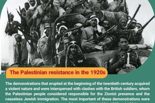 The Palestinian resistance in the 1920s