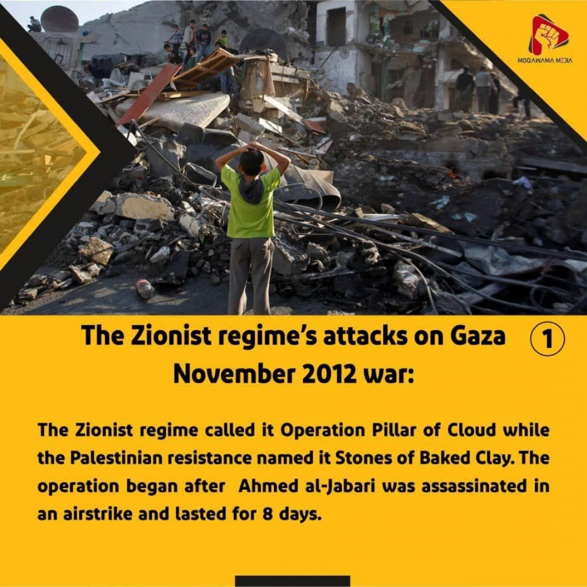 Collection of posters: The Zionist regime's attacks on Gaza November 2012 war