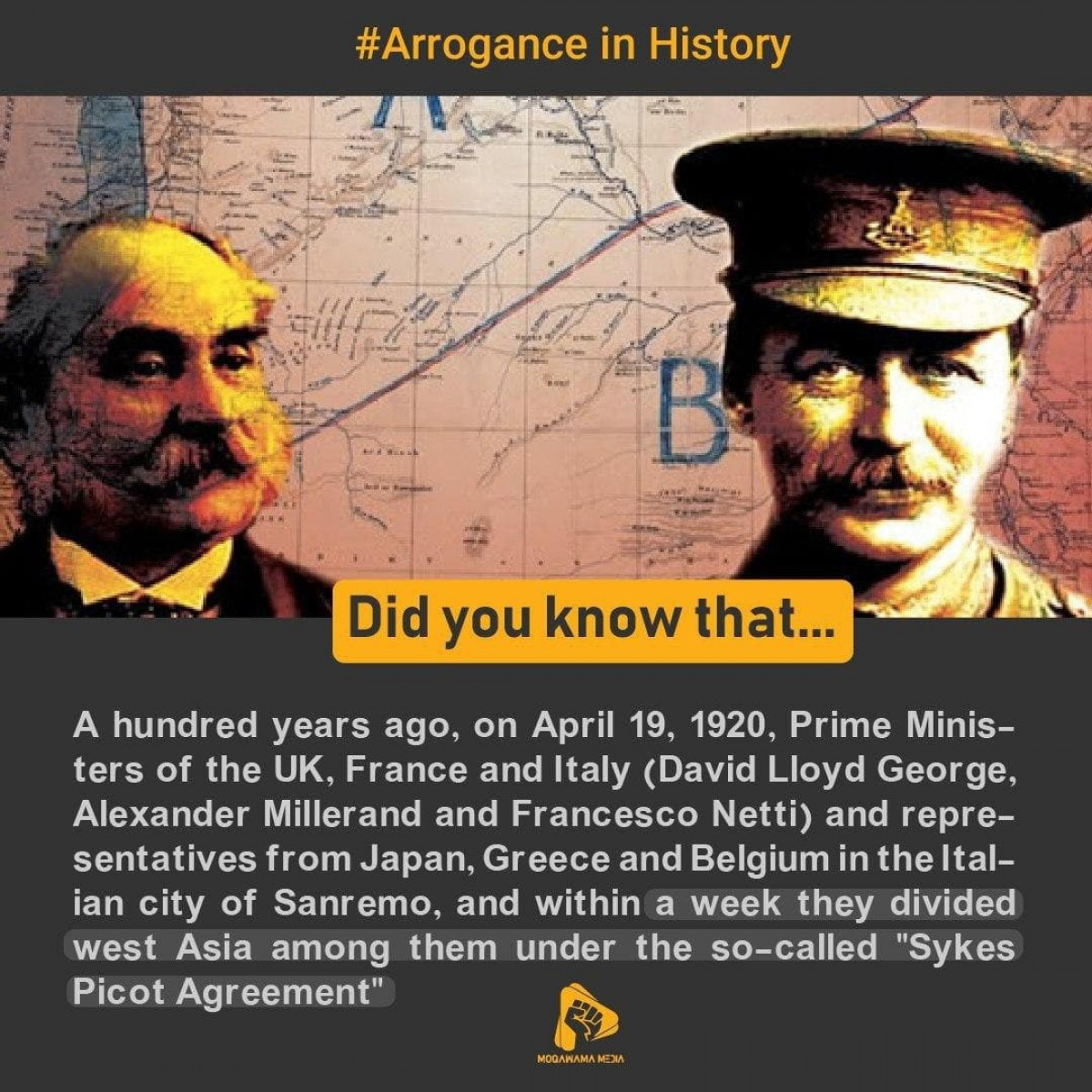 called Sykes Picot Agreement