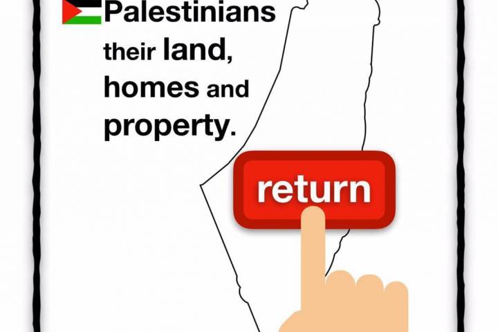 Give back to the Palestinians their land, homes and property