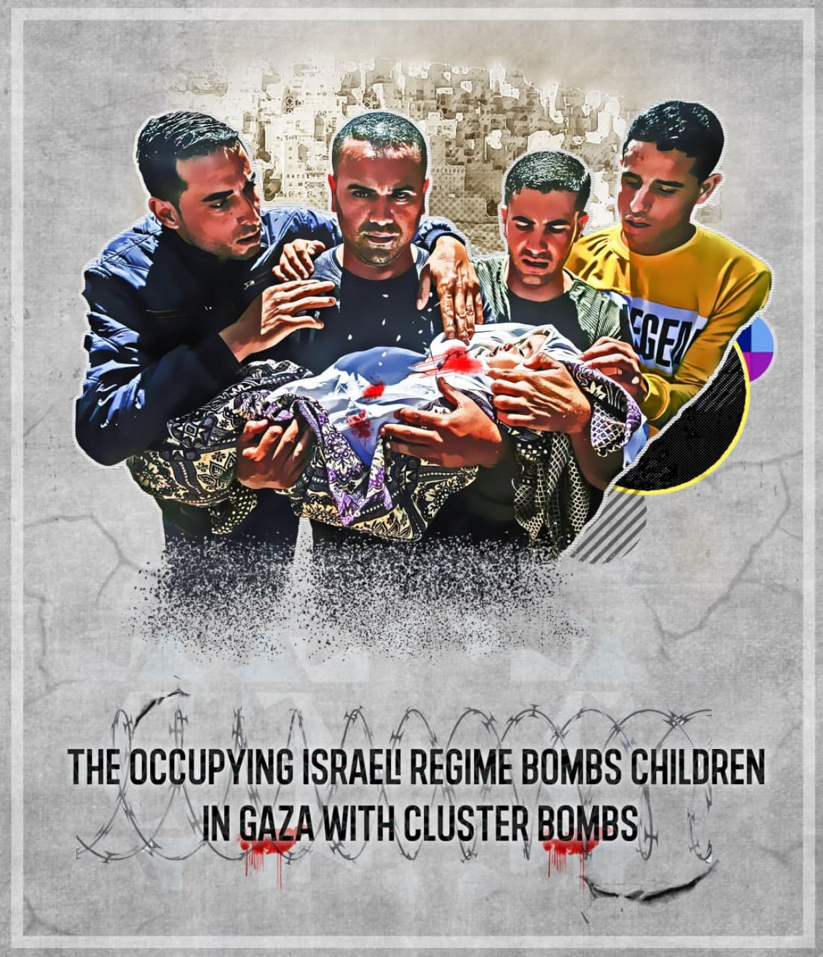 THE OCCUPYING ISRAEL REGIME BOMBS CHILDREN