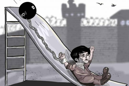 كاريكاتير / أطفال فلسطين وسجون الإحتلال