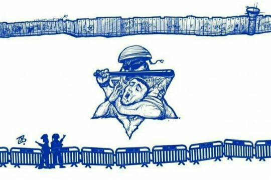 كاريكاتير / الأبارتايد الإسرائيلي و قمع القديسين