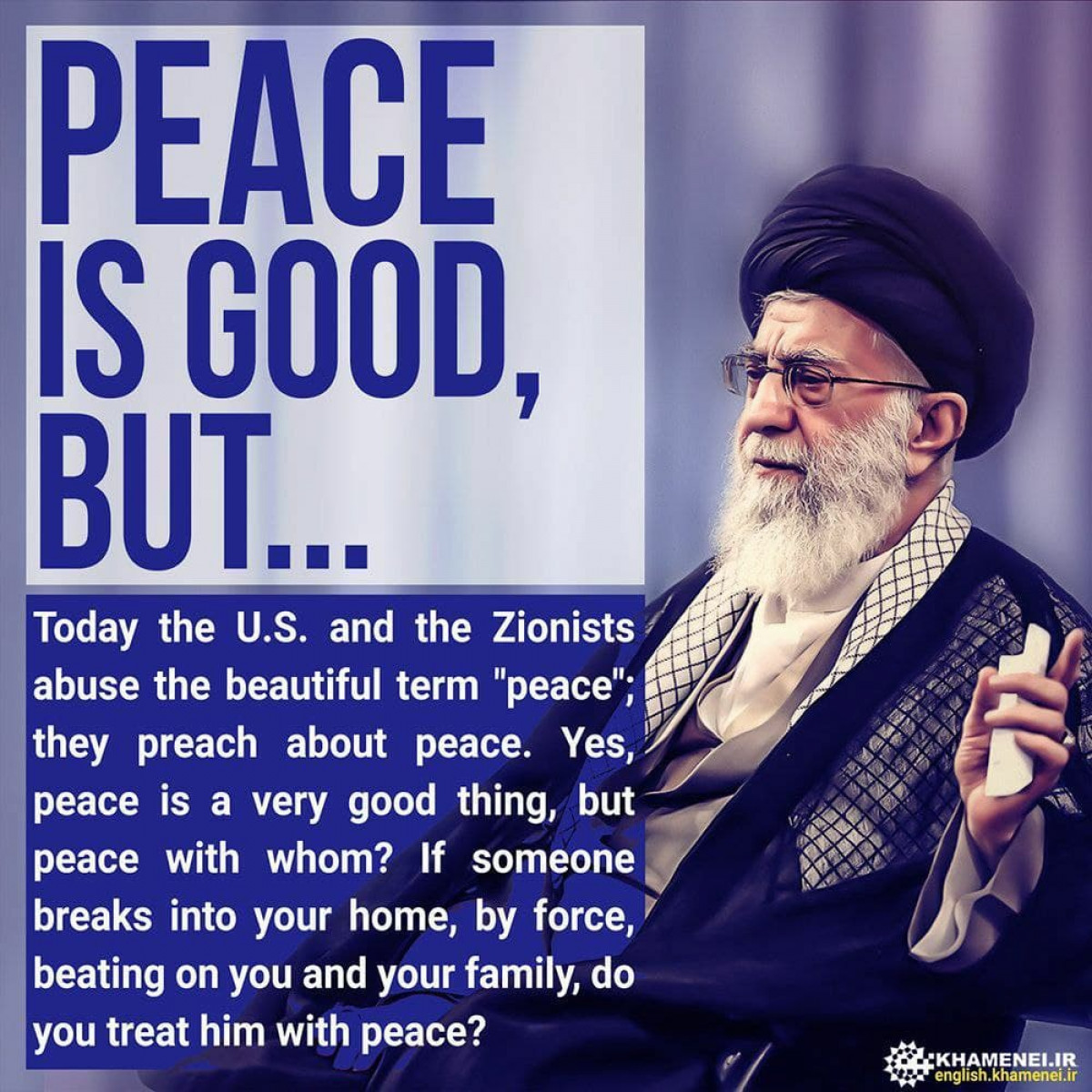 PEACE IS GOOD, BUT ..