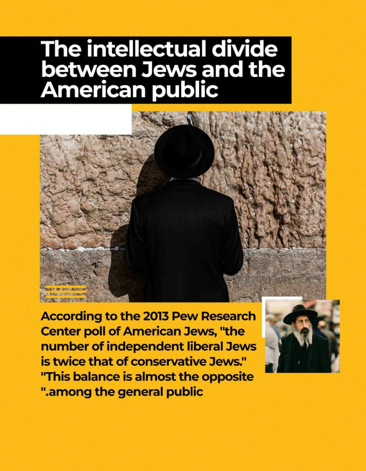 The intellectual divide between Jews and the American public