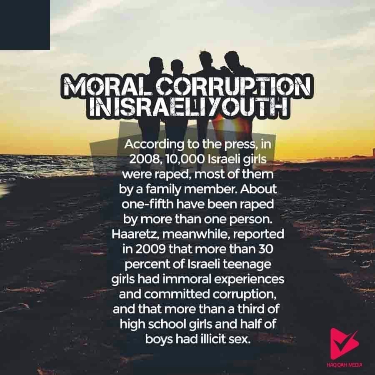 Moral corruption inidraeliyouth