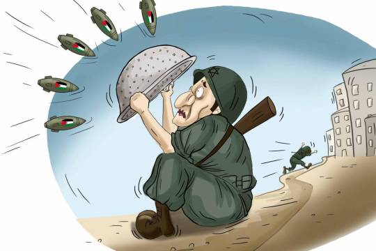 کاریکاتور : حملات موشکی مقاومت فلسطین به مناطق اشغالی