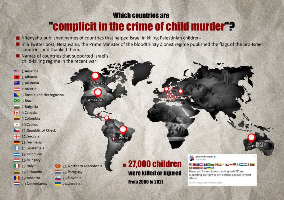 Which countries are "complicit in the crime of child murder"?