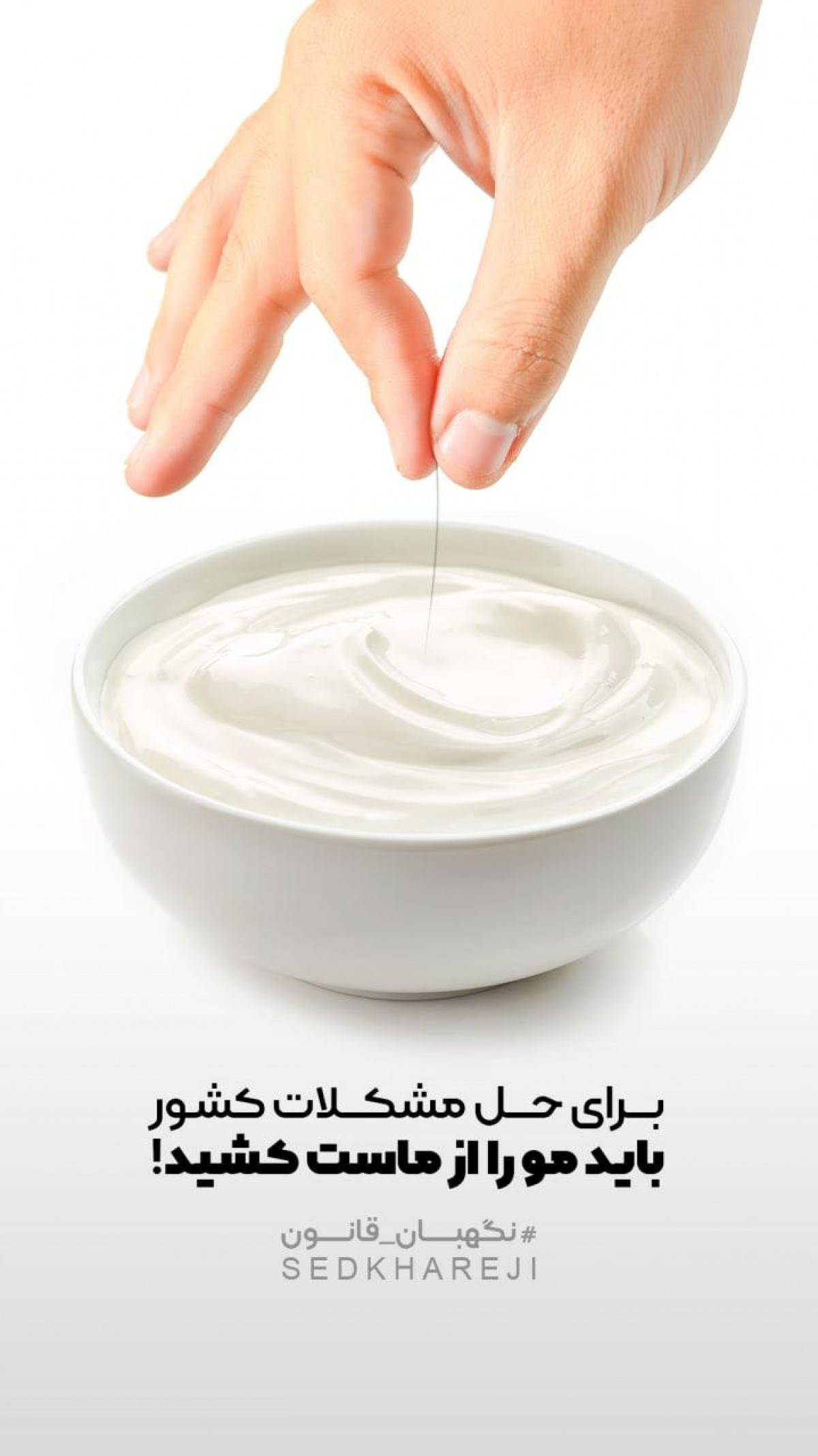 برای حل مشکلات کشور باید مو را از ماست کشید