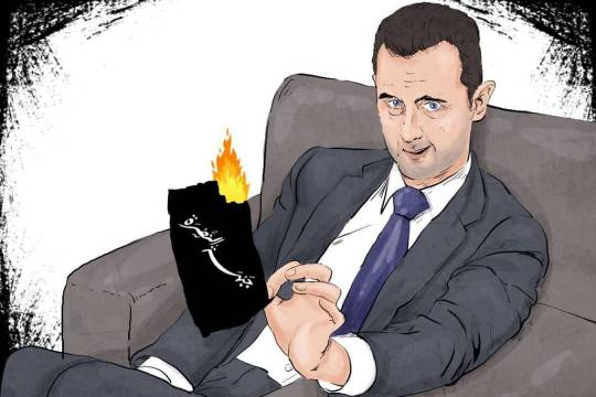 كاريكاتير / إنتصار جبهة المقاومة على جبهة النصرة