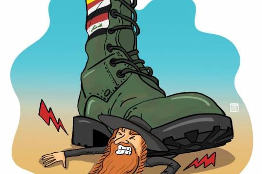 كاريكاتير / الكيان الصهيوني تحت أحذية رجال المقاومة